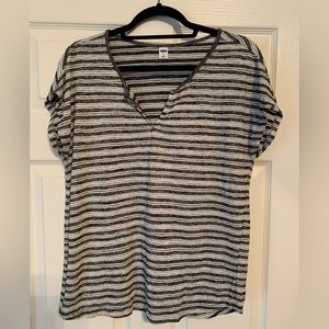 Old Navy Black & White Striped Shirt
